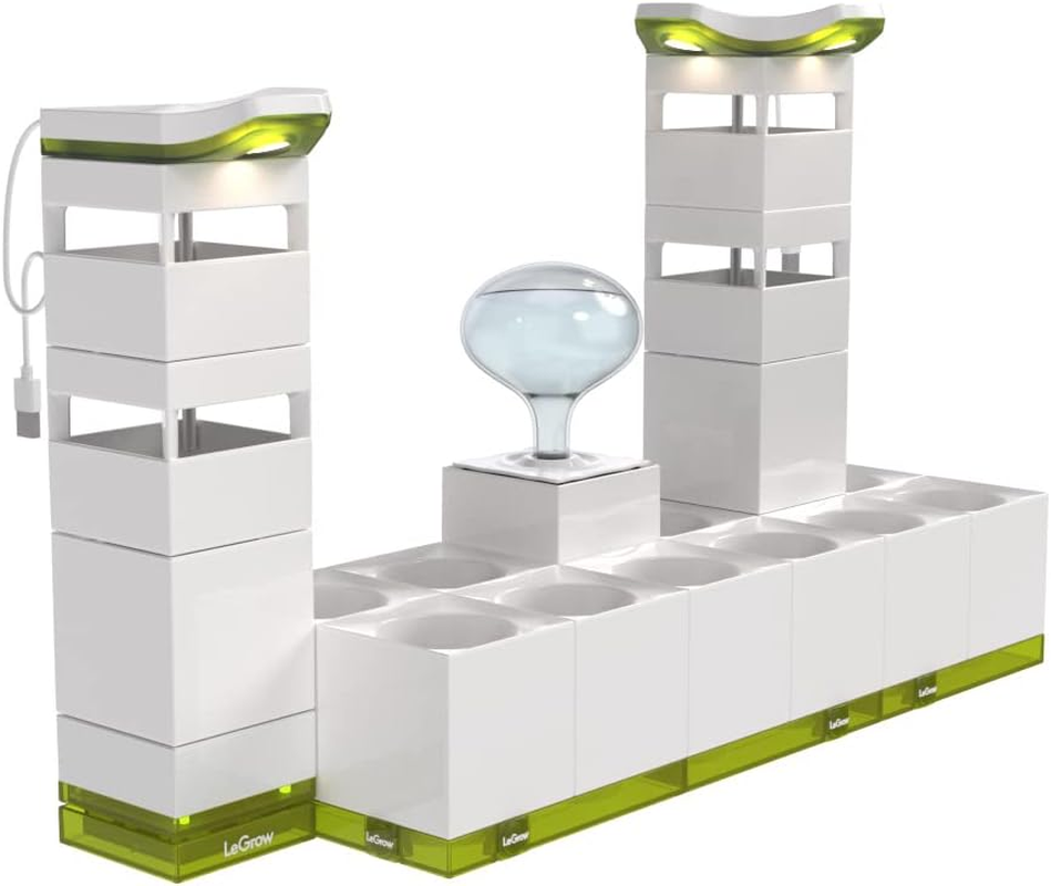 Legrow Home Garden, Enjoy the Natural Landscape Daily, Automatic LED Grow Light, 7 Days Watering Free Ecosystem, Modular Design Fits Any Space, Write, [Plants NOT Included]. image number 3