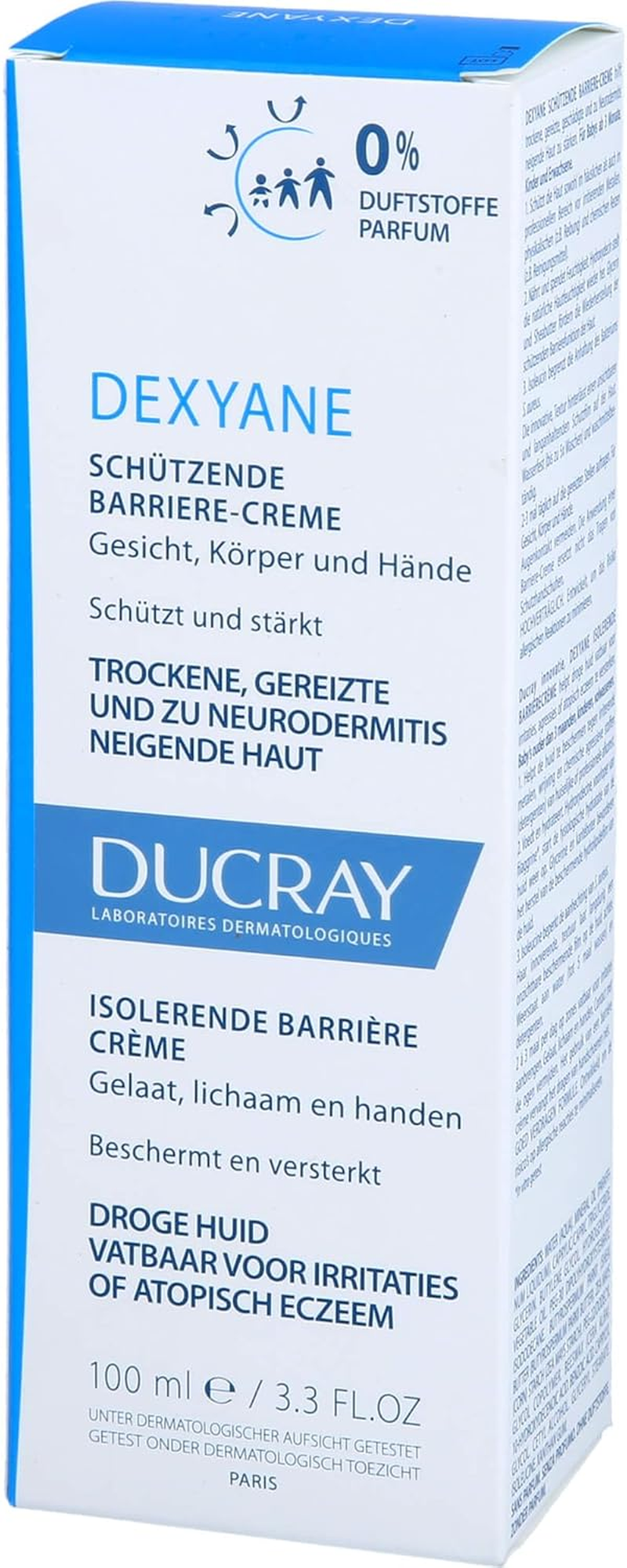 Ducray Dexyane Protective Barrier Cream for Face, Body and Hands 100Ml image number 4