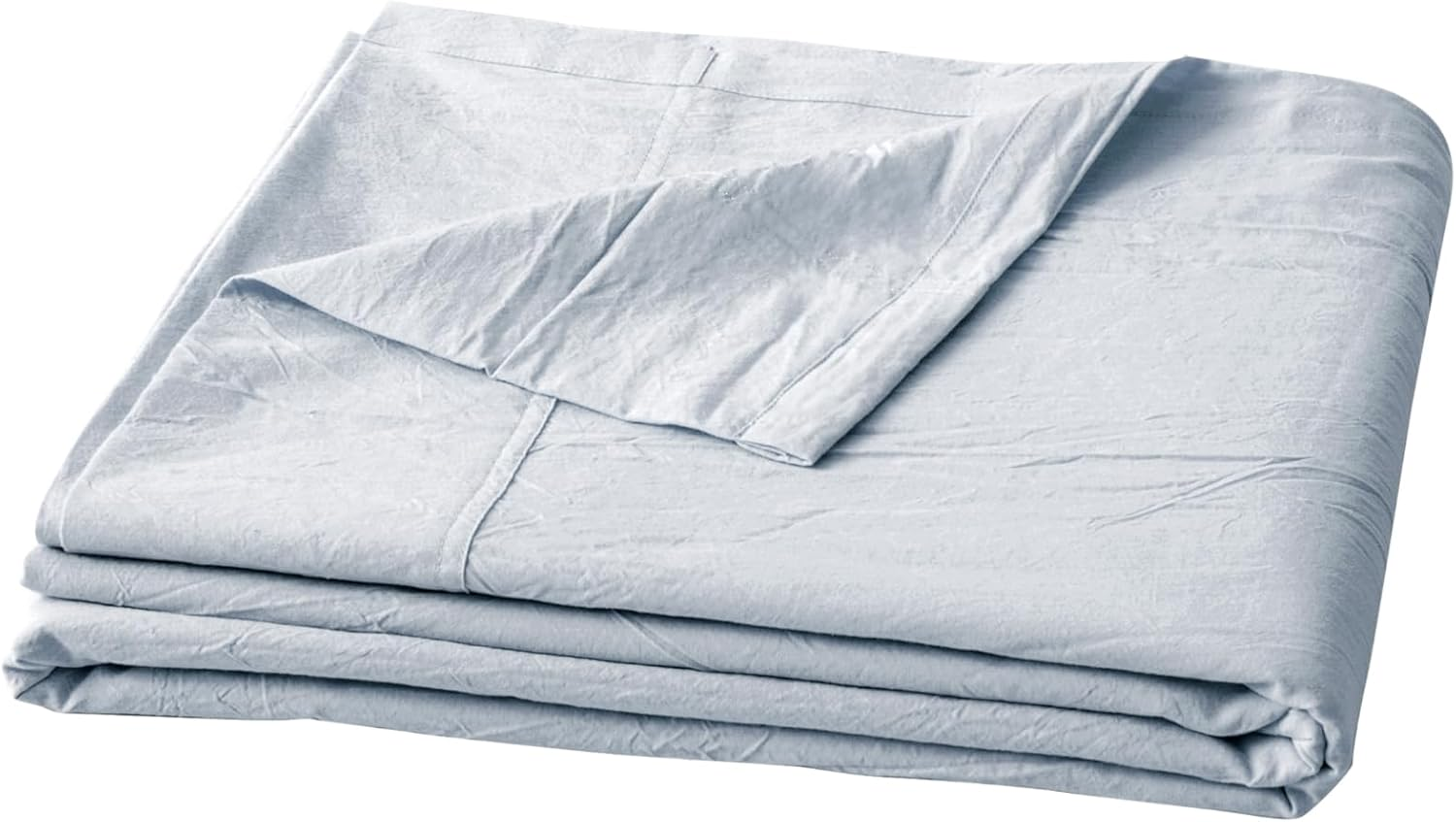 BESTOUCH Flat Sheet Only 100% Washed Cotton Linen Feel Wrinkle-Free, Fade-Resistant, Stain-Resistant, Bed Top Sheet, Solid Almond Milk Grey King