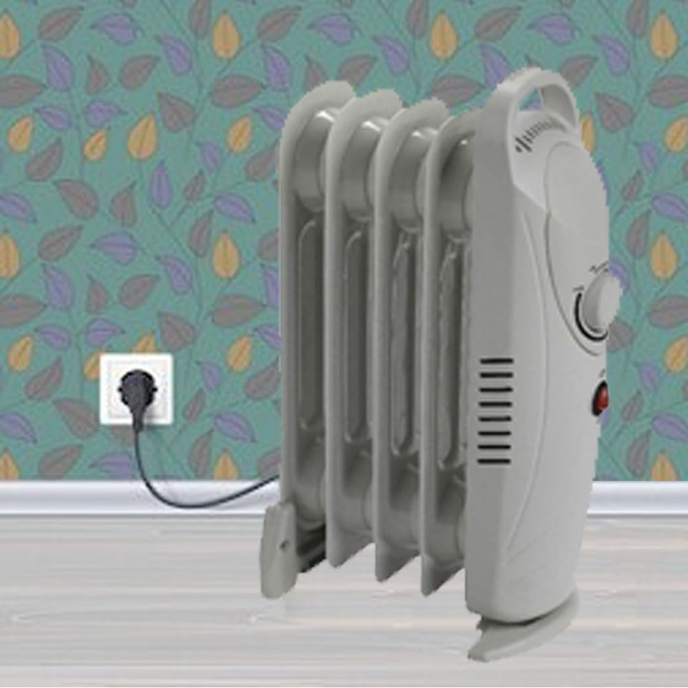 LEDON 700W Mini Oil-Filled Radiator Heater &ndash; Compact 5-Fin Plug-In Electric Heater for Home, Office & Bedroom | Quiet Energy-Efficient 240V Space Warmer | Portable Personal Heating Solution image number 2