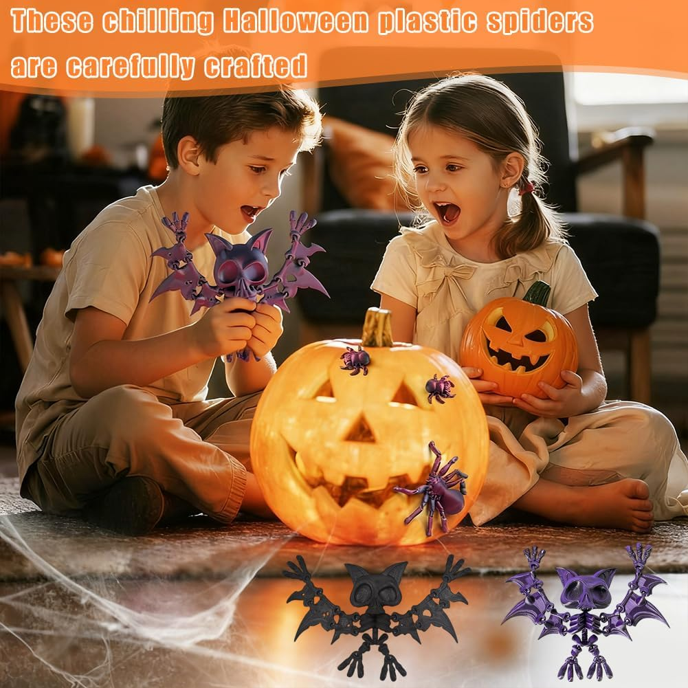 Halloween 3D Night Light Bat Model Set of 3 Joint Movable Simulation Bat Halloween Parties Decoration for Window Garden Christmas Tree Home Creative Gifts image number 2