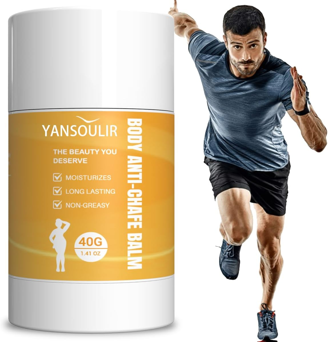 Anti Chafing Stick Chafing Cream Thigh Rescue Friction Defense anti Chafe Balm Prevent Rubbing Dry Skin for Wear, and Damage - for Feet, Chest, Buttocks, Groin, Arms, Neck -1.5 Oz image number 3