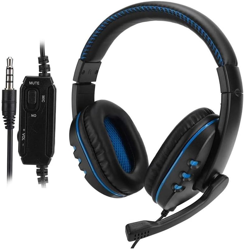 PRENDELUZ Blue Gaming Headphones for Long Hours of Gaming, Wired Headphones and Microphone image number 4