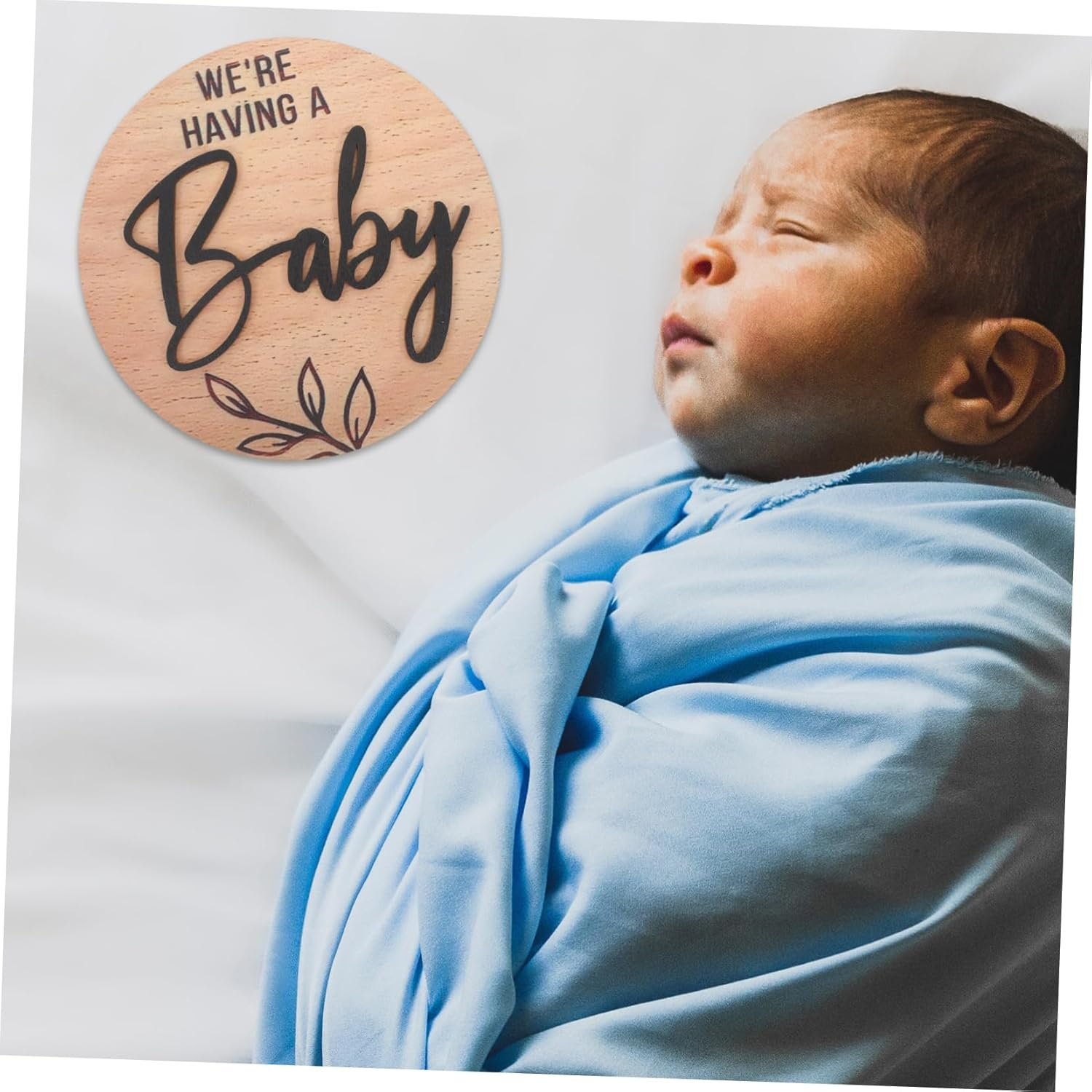 Wooden Baby Arrival Sign Newborn Birth Announcement Plaque Baby Announcement Sign for Hospital Home Nursery Newborn Decor image number 2