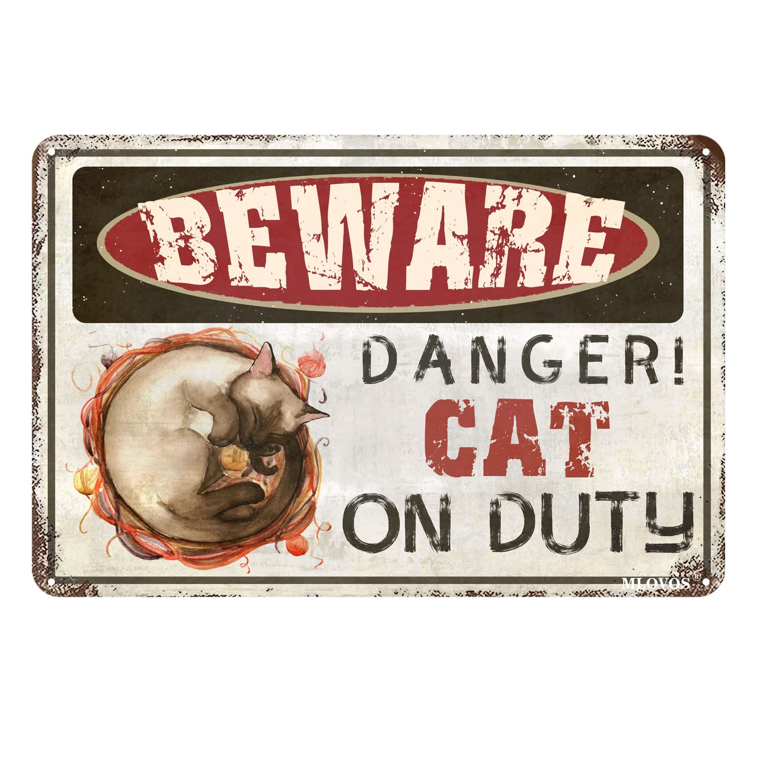 MLOVOS Metal Sign Warning the Alligator Signs Beware of Alligator for Yard Fence Garage Cave Home Wall Funny Decor Retro Tin Sign 8X12 Inches