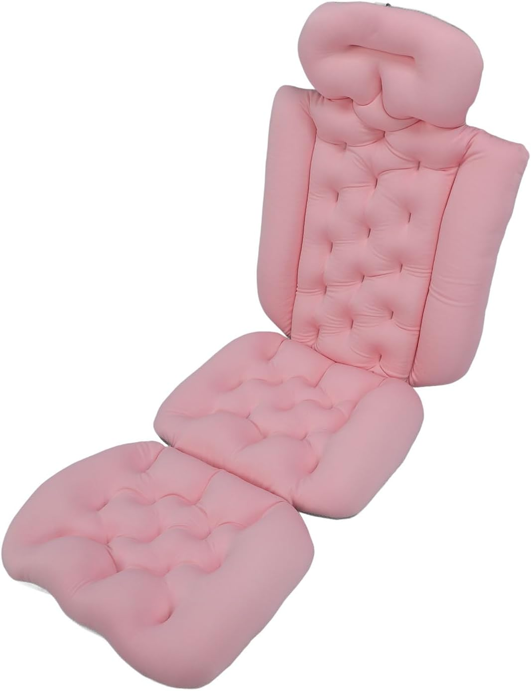 Full Body Bath Pillow, Ergonomic Design Non Slip Base, 132Cm Length, 3D Air Mesh, for Bathtubs, Swimming Pools, Hot Springs (Black)