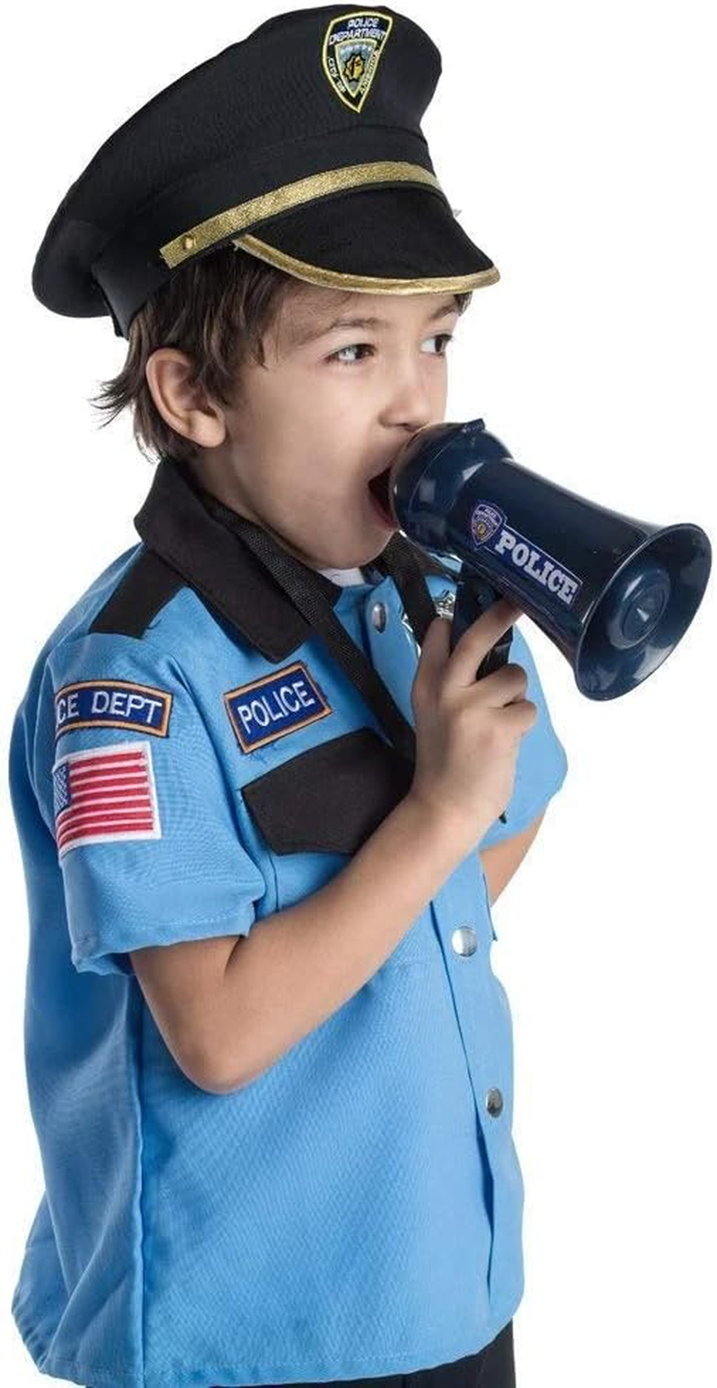 Dress up America Police Officer Role Play Megaphone with Siren Sound for Kids - Role Play Bull Horn with Siren Sound and Handheld Microphone Toy image number 5