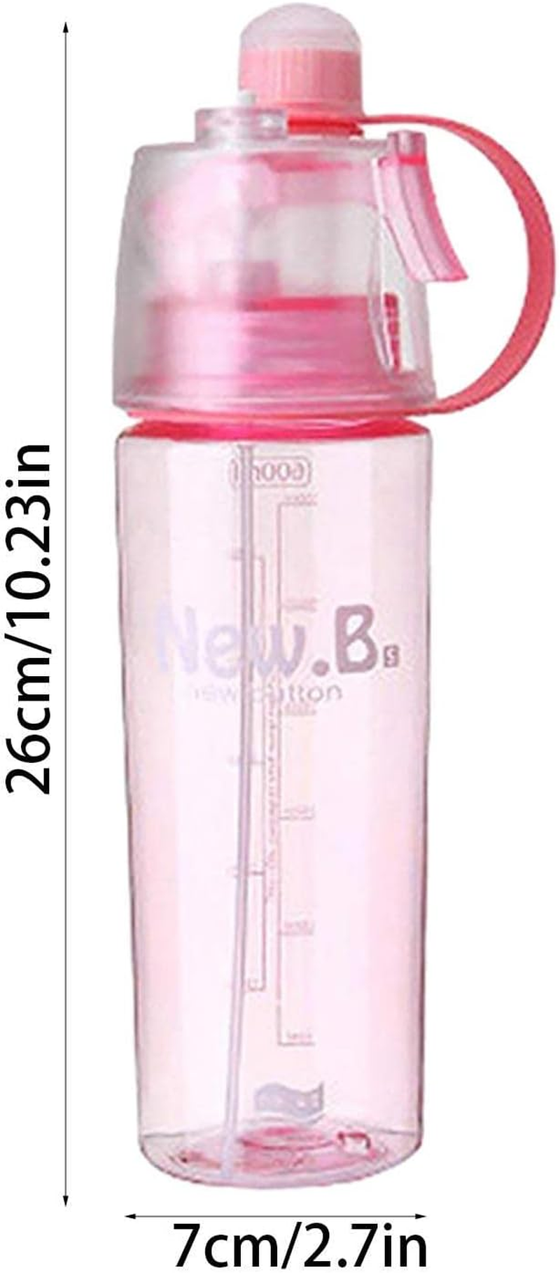 Water Bottle Mister | 600Ml Spray Water Cup | 2-In-1 Portable Misting Sports Bottle for Gym Running Cycling, Mist and Sip Function - Blue image number 5