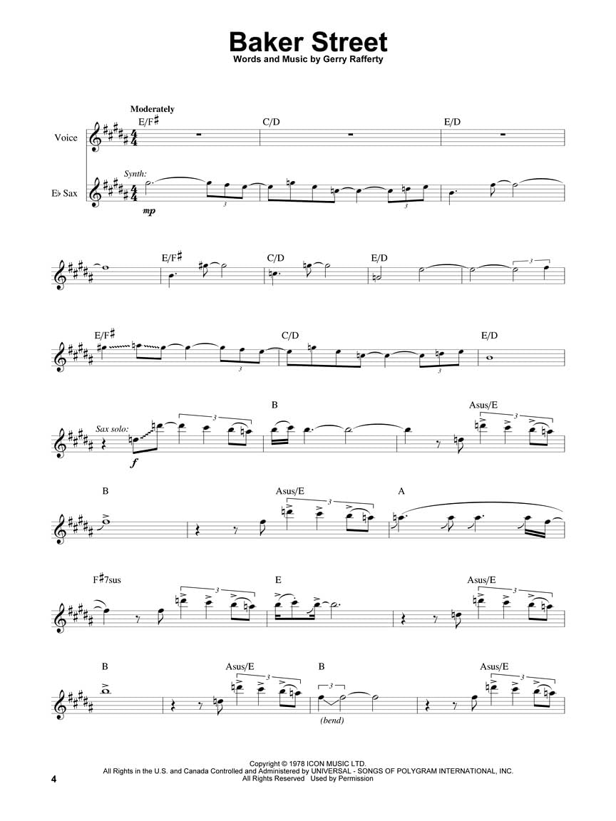 Classic Rock: Saxophone Play-Along Volume 3 Bk/Online Audio image number 2