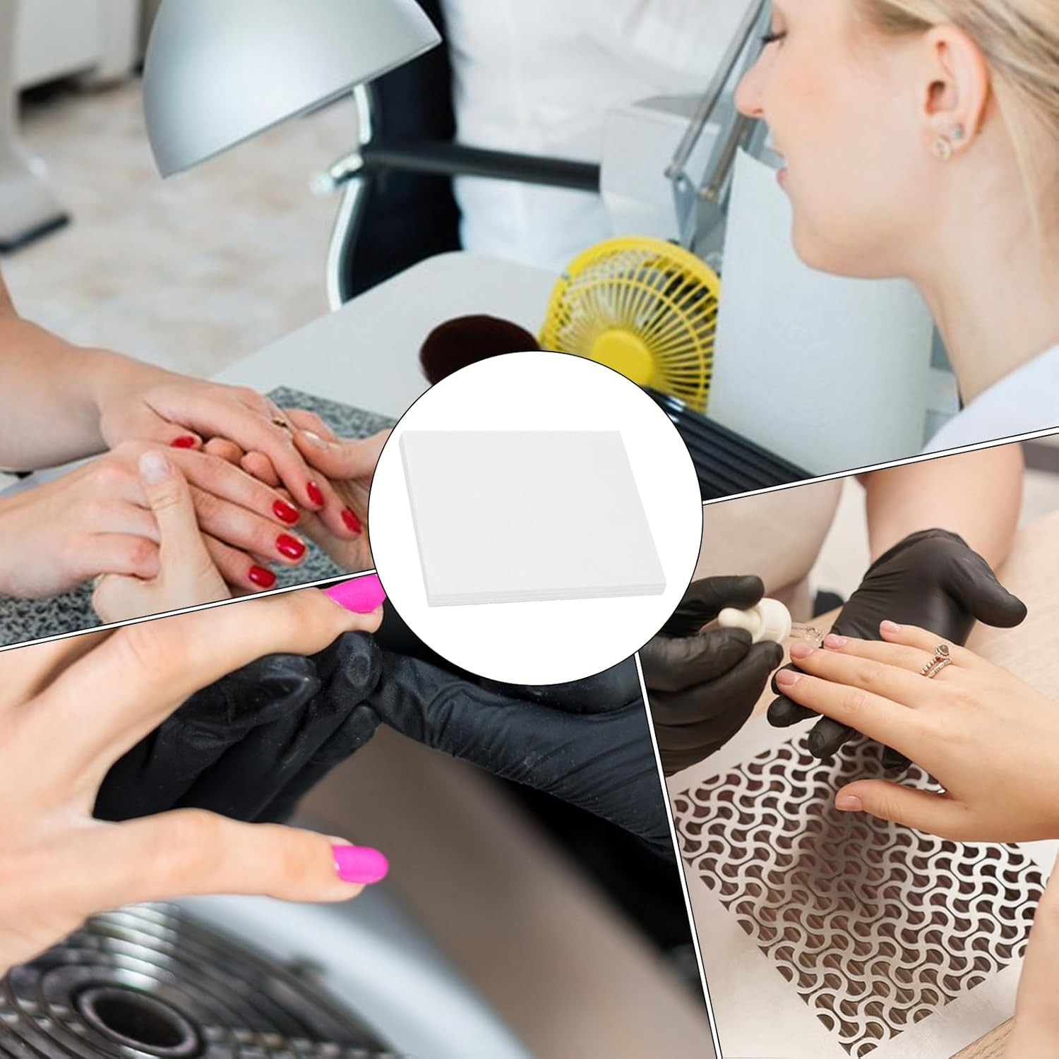 Nail Vacuum Dust Collector Filter Paper | Nail Dust Collector Filter Paper,Absorber Extractor 100X for Manicure Pedicure Salon Sanding Mesh Screen Non Woven - Blue image number 5