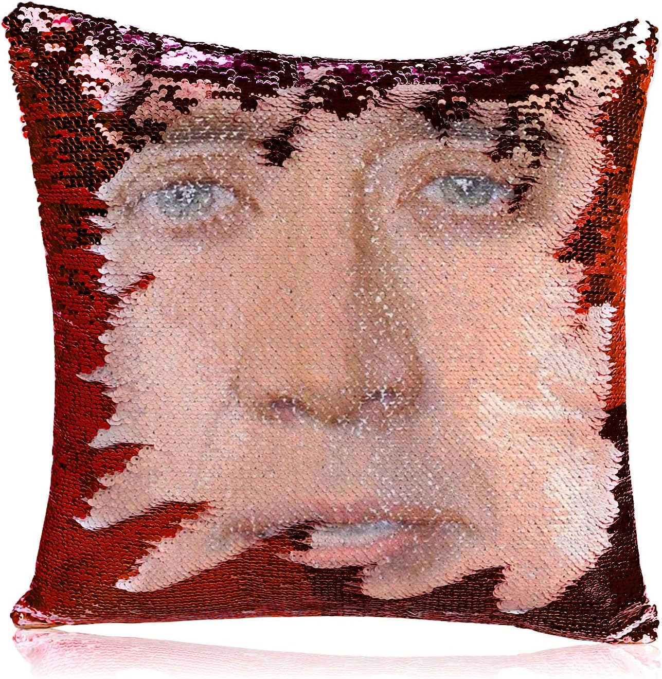 Reversible Sequin Cushion Cover 40X40Cm, Decorative Throw Pillow Case with Hidden Zipper, Funny Sensory Pillow Cover for Sofa Home Decor (1 Piece) - SZTTY