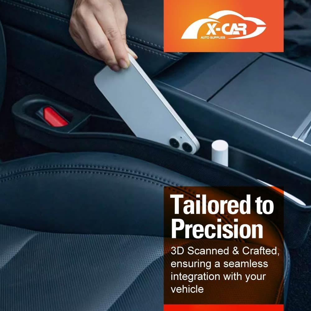 X-CAR Car Seat Gap TPE Filler Box Organizer for Tesla Model 3 2017-2023 and Model Y 2021-2025 Extra Console Side Storage Accessories image number 6