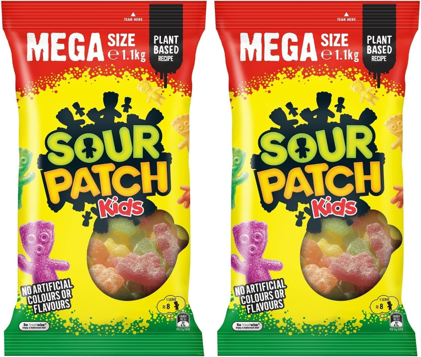 Sour Patch Kids Original Lollies 1.1 Kg (Pack of 2)