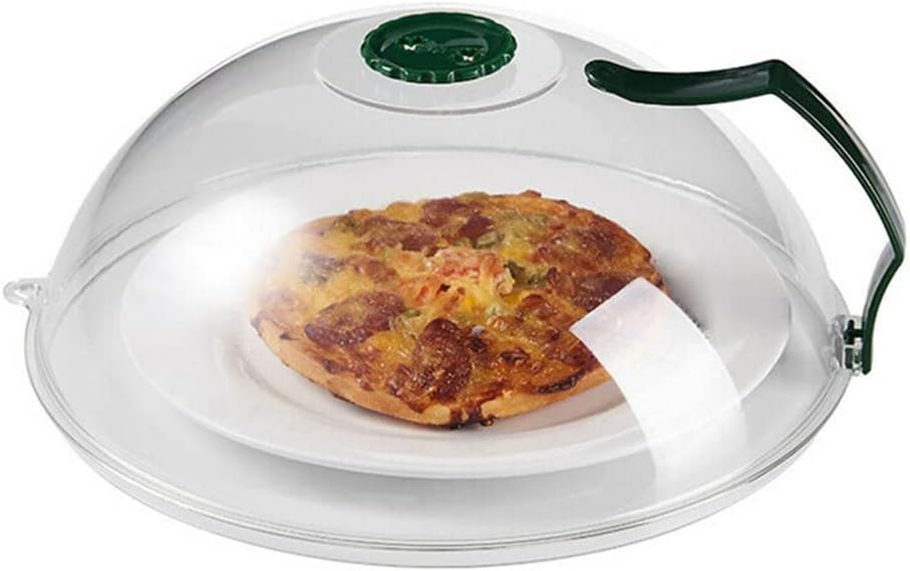 Microwave Food Dish Anti-Splatter Cover Guard Lid with Steam Vents Plate Covers (White)