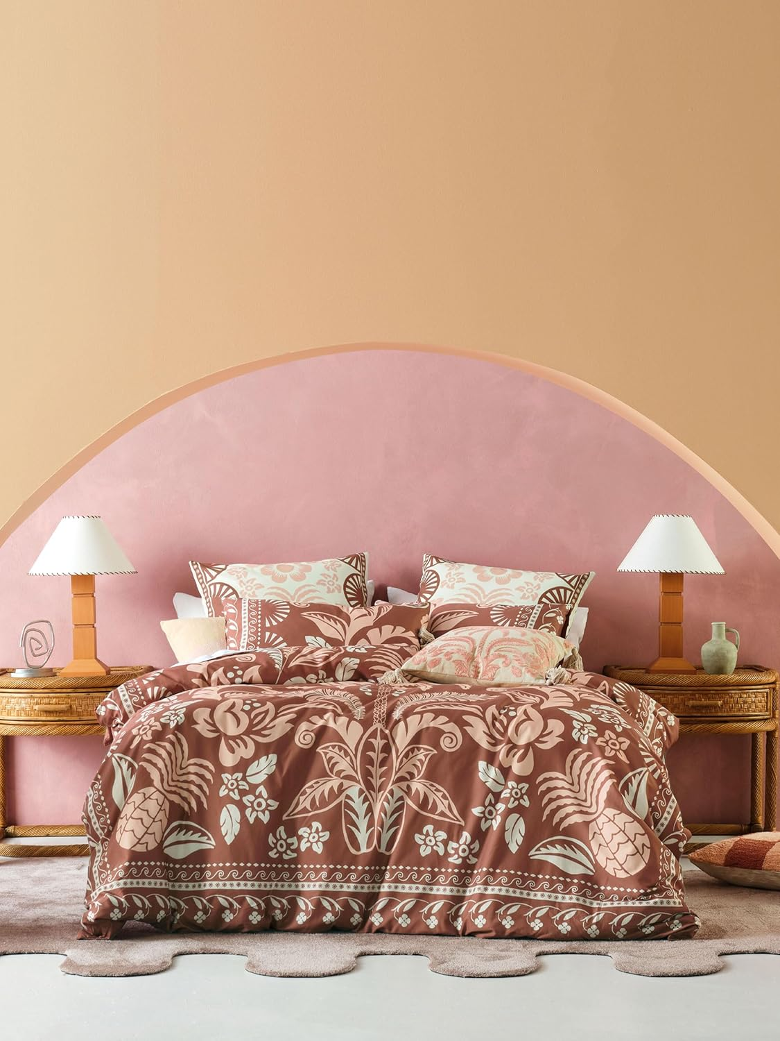 Linen House Messina European Pillowcase, Pink Clay, 65 X 65 Cm image number 3