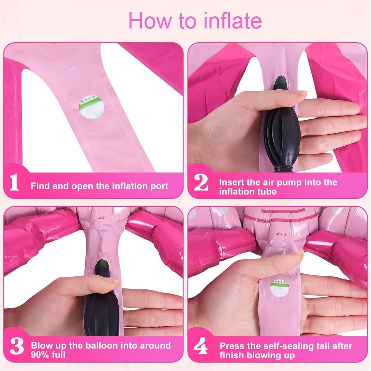 Pink Birthday Balloons, Bow Balloons Number 3 Balloon 40 Inch, 3 Balloon Number for Pink Birthday Decorations, 3Rd Birthday Decorations for Girl image number 1