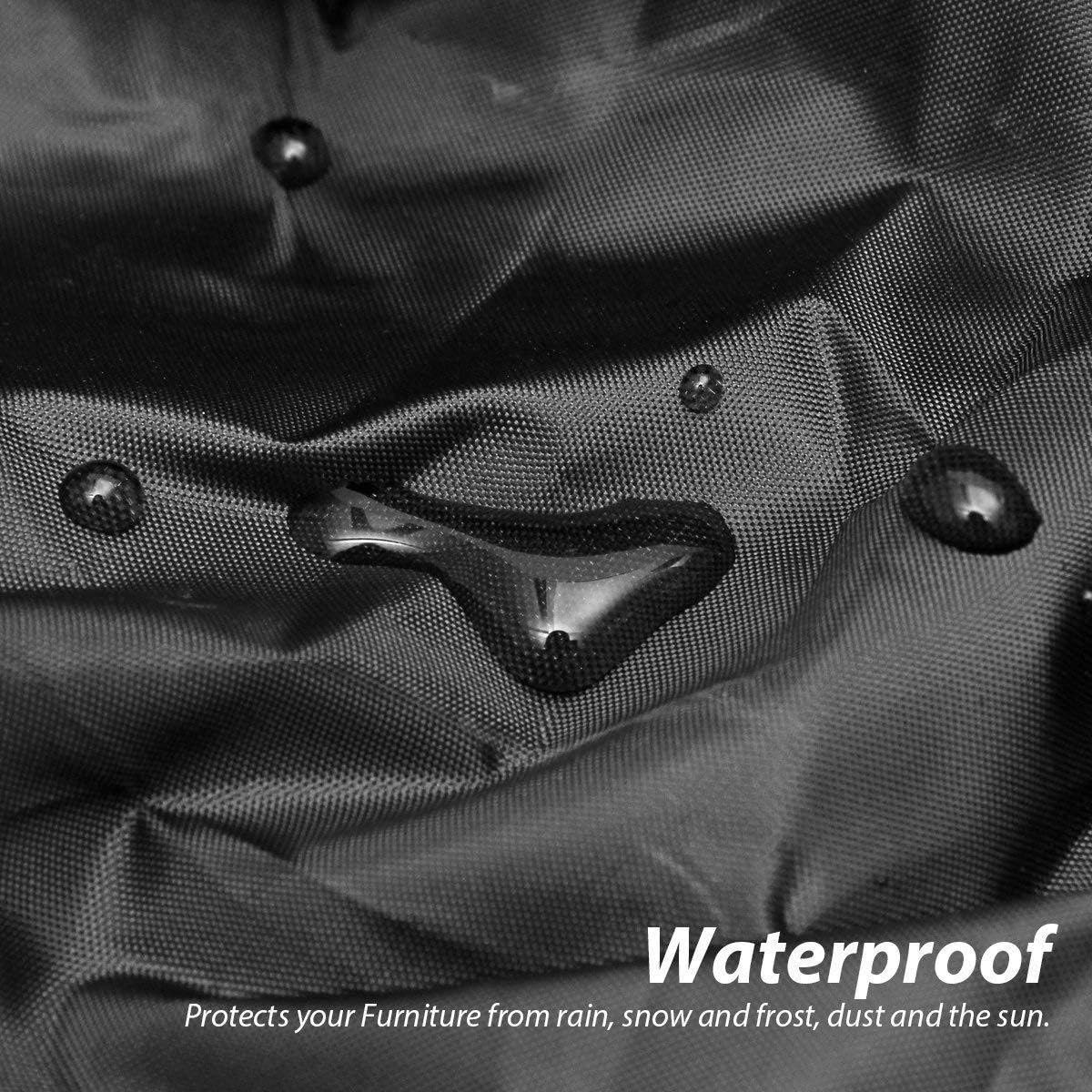 Chaise Lounge Cover with Storage Bag, Generic Waterproof Patio Recliner Cover, Sun Lounger Cover, Windproof Anti-Uv Dust-Proof Garden Sun Lounger Cover, Outdoor Patio Sunbed Beach Recliner Cover (1) image number 4