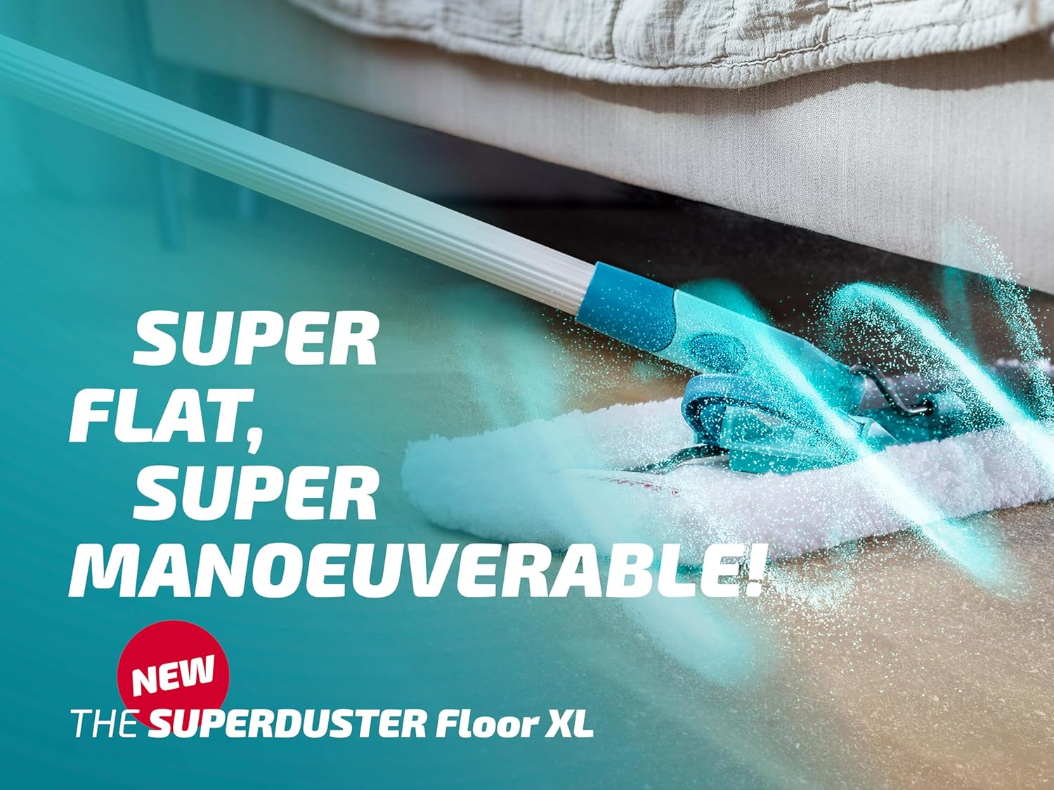 Leifheit Superduster Floor XL Dust Cover, Washable Dust Mop Floor with Microfibre Cover, Dust Mop Dry for Tiles, Laminate or Parquet Flooring image number 3