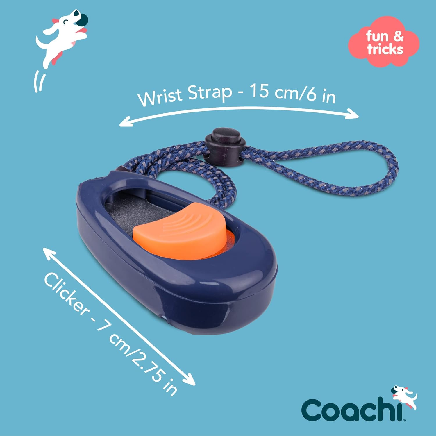 Coachi Multi-Clicker, Dog Accessory, Volume Control with 3 Settings, Easy to Click, Adjustable Wrist Strap, Dog Clicker, for Dog Training, Including Sensitive Dogs and Puppies image number 1