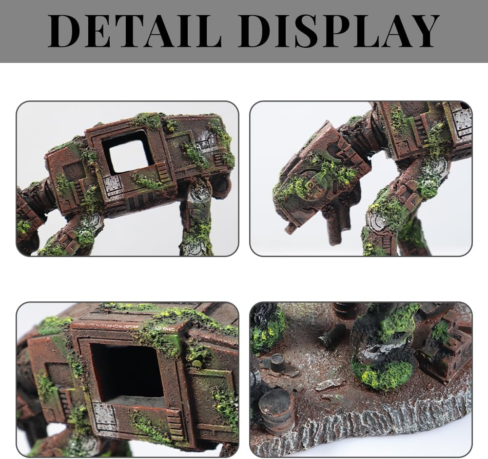 Aquarium Decorations - Star Wars Fish Tank Hidden Cave Accessories for Aquarium and Reptiles in Two Sizes (S) image number 1