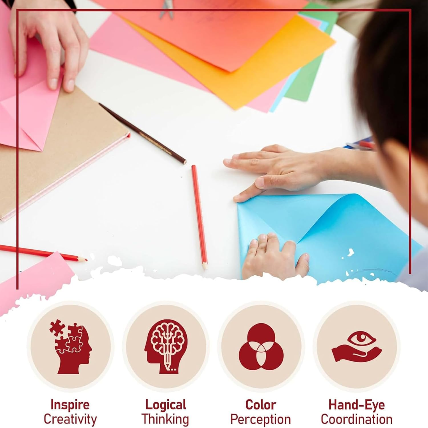 Colored Cardstock 50 Sheets 10 Assorte Colors A4 Cardstock Paper, 190 GSM Heavyweight Card Stock Paper Double Thick Printer Paper for DIY Craft Making, Cutting Paper, Office Printing,Party Decors image number 5