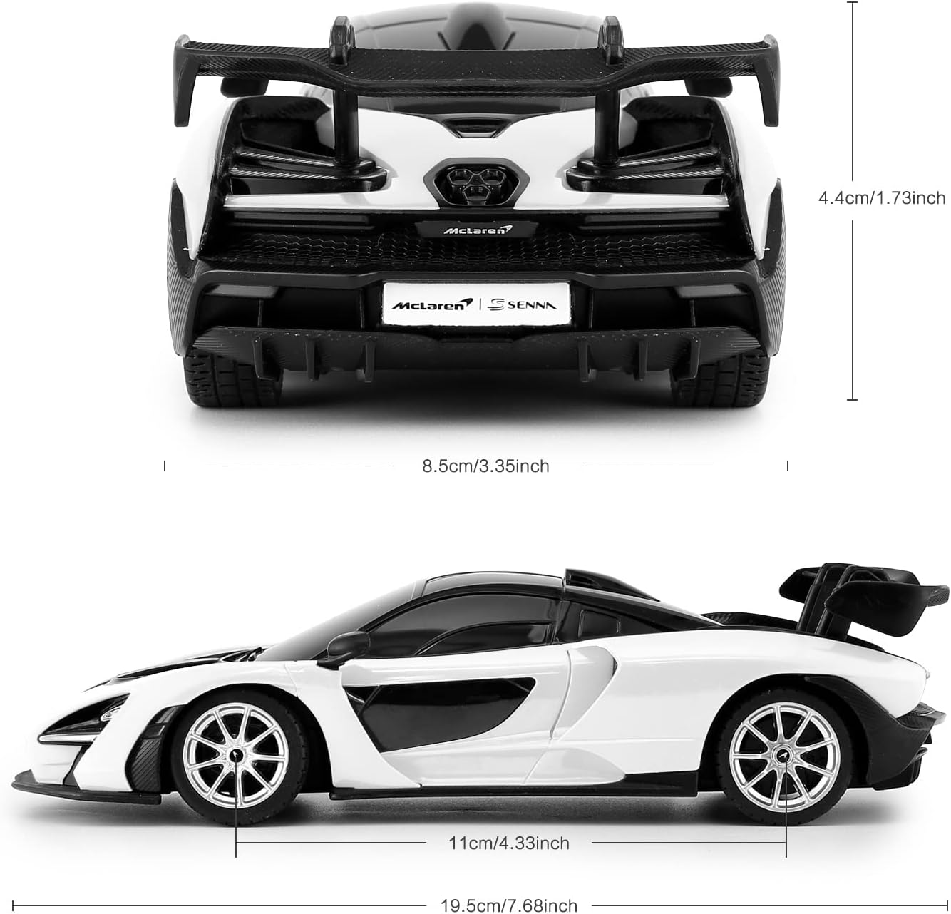 RASTAR RC Toy, Mclaren Senna 1:24 Remote Control RC Car, Mclaren Toy Car for Boys - White image number 1