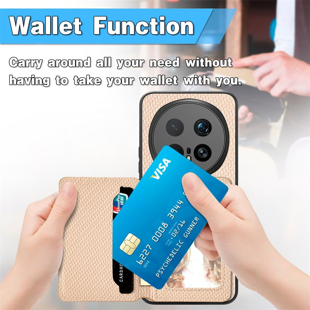 MOJIA Case for Honor Magic8 Pro/Magic 8 Pro, Ultra Thin TPU Non-Slip Shockproof Mobile Phone Case, Protective Cover with Card Pocket and RFID Shielding, Black - Black image number 3