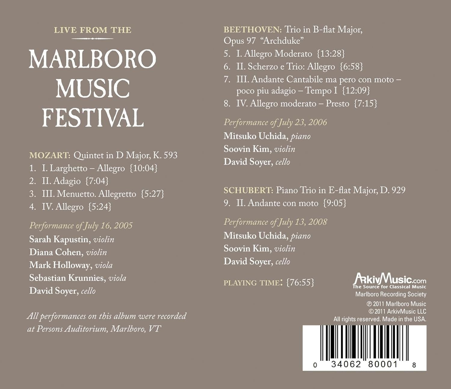 V 1Marlboro Music Festival