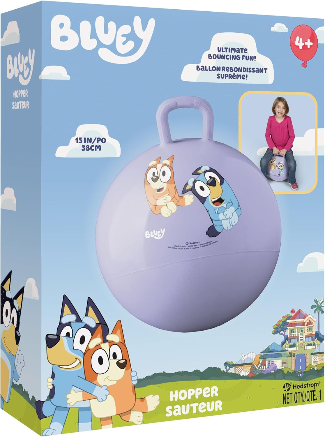 Hedstom Bluey Hopper Ball, Jumping Ball for Kids, 15 Inch (55-7553) image number 3
