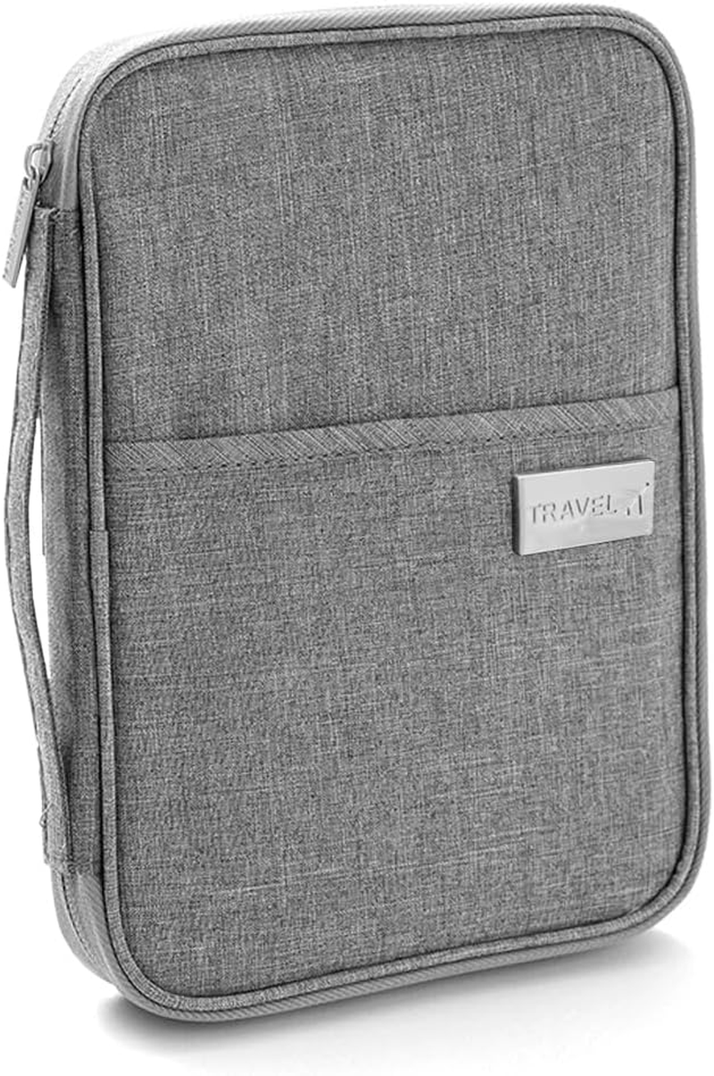 Large Waterproof Passport Card Holder Travel Document Wallet Bag (Black)