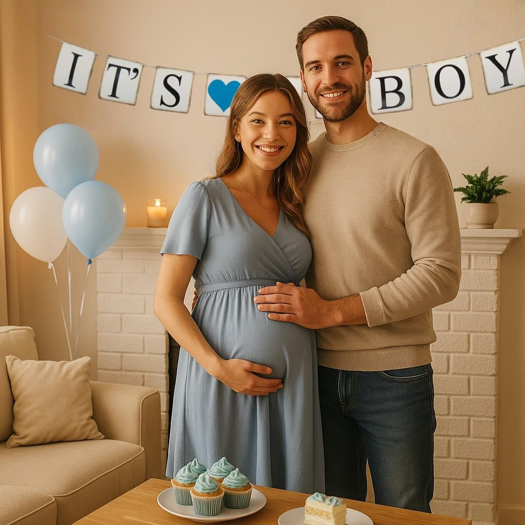 Its a Boy Banner - Boy Baby Shower Sign & Decor for Baby Boy Sprinkle Shower & Birthday Party Favors image number 4