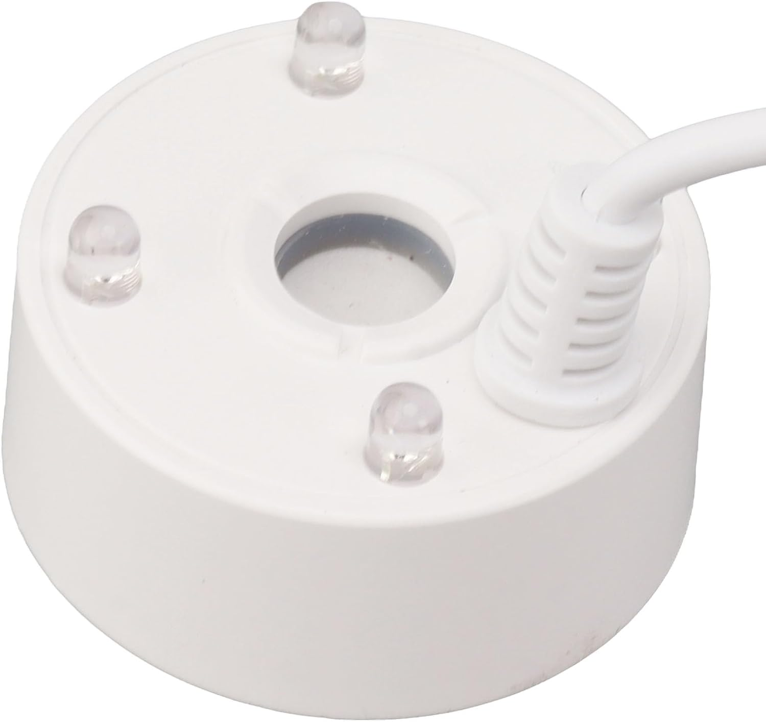 Ultrasonic Mist Maker, 5V Mini USB Fogger Water Fountain Pond Fog Machine with Colorful LED Lights, Halloween Party Decorations Fogger for Fishtank Vase (White) image number 6