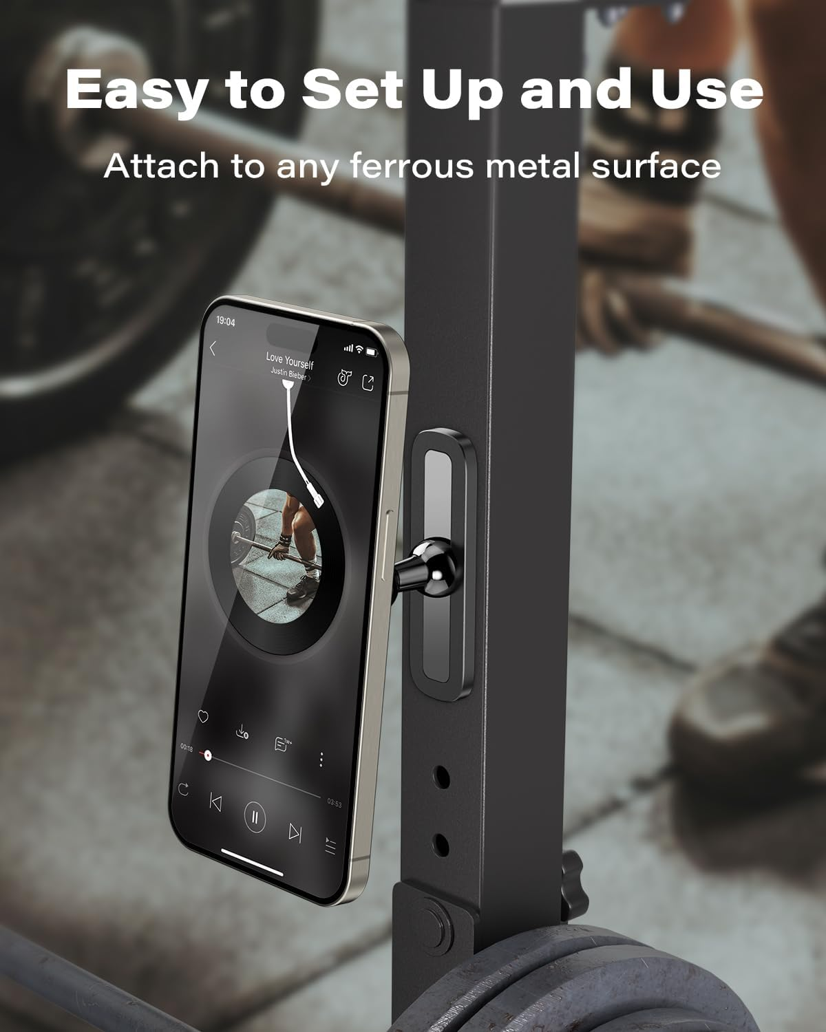 Apps2Car Magnetic Phone Holder for Gym, Alloy Base & Ball Joint, Attach to Metal Surfaces, Dual Magnetic Phone Mount for Magsafe Iphone 12-17 Series image number 4