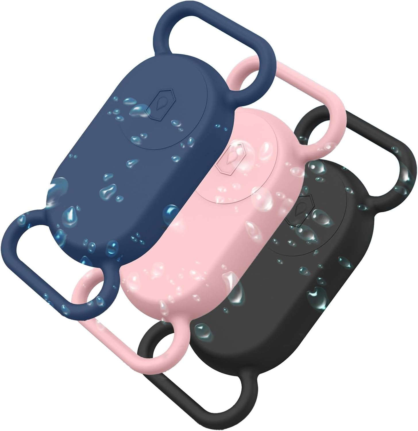 Velmoriah 3-Pack Waterproof Dog Collar Holder for Samsung Galaxy Smarttag 2, Silicone Protective Case, Anti-Lost Scratch Resistant Protective Cover Accessory Compatible with Samsung Galaxy Smart Tag2