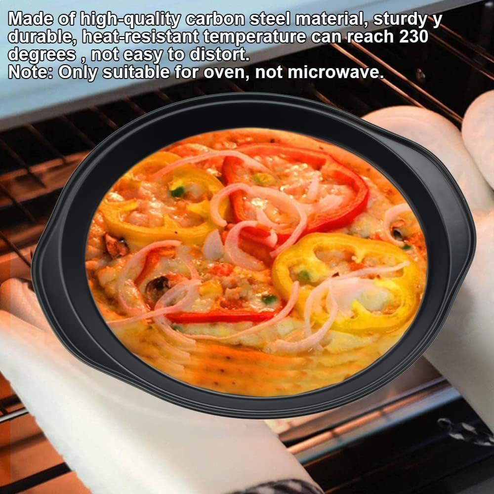 DATOUPINGQI Sandwich Cake Tin, 8 Inch Cake Tin Set of 2, Non-Stick round Cake Tins for Baking Cake, Pies, and Pudding - Easy to Clean Black Carbon Fixed Base round Cake Tin with Handle image number 1