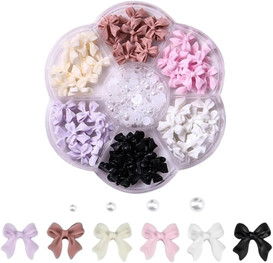 3D Colorful Aurora Bow Nail Art Decoration, Colorful Bow Charms for Nail Art Charms Nail Decorations Set for DIY Jewel Stones Nail Art Manicure Craft Decoration image number 6