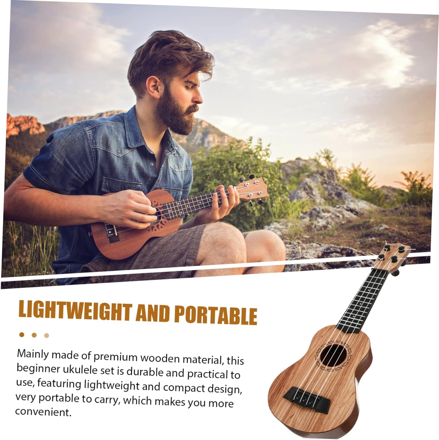 Bestonzon Ukulele Toy Guitar Ukuleles, 4 Strings Guitar Ukuleles Guitar, Guitar Toy Guitar Beginners Ukuleles Toy Guitar Ukuleles for Beginners Ukuleles image number 2
