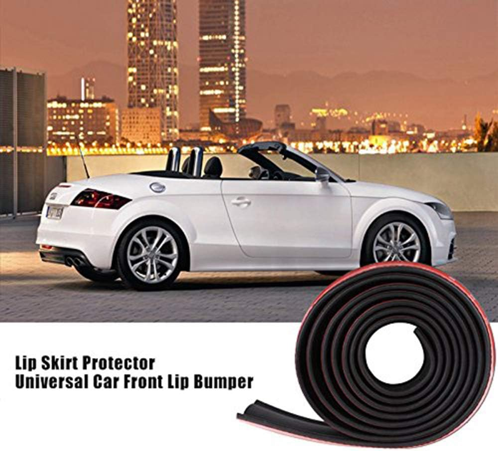Lemonbest Universal 2.5M Car Front Bumper Lip Splitter Spoiler Rubber Skirt Protector Body Trim 8.2Ft image number 1