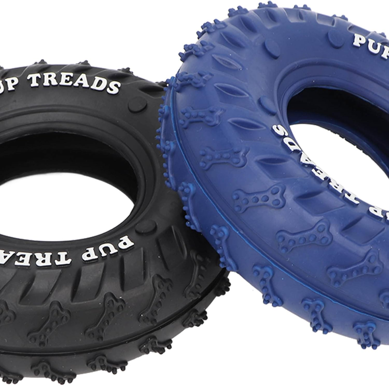 Topiky Pack of 2 Durable Rubber Chew Toy and Treat Dispenser for Powerful Chewers, Chew Toys for Aggressive Chewers, Dog Toys for Interactive Play, Medium image number 1