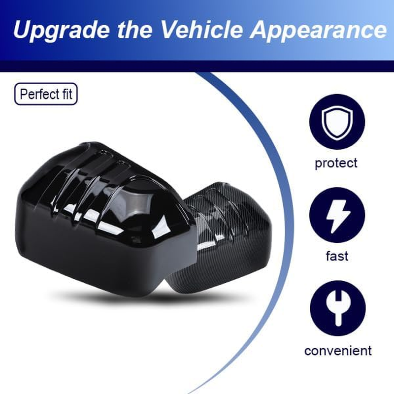 Side Rearview Mirror Cap Cover Compatible for Byd Shark Shark 6 (Bright Black) image number 2