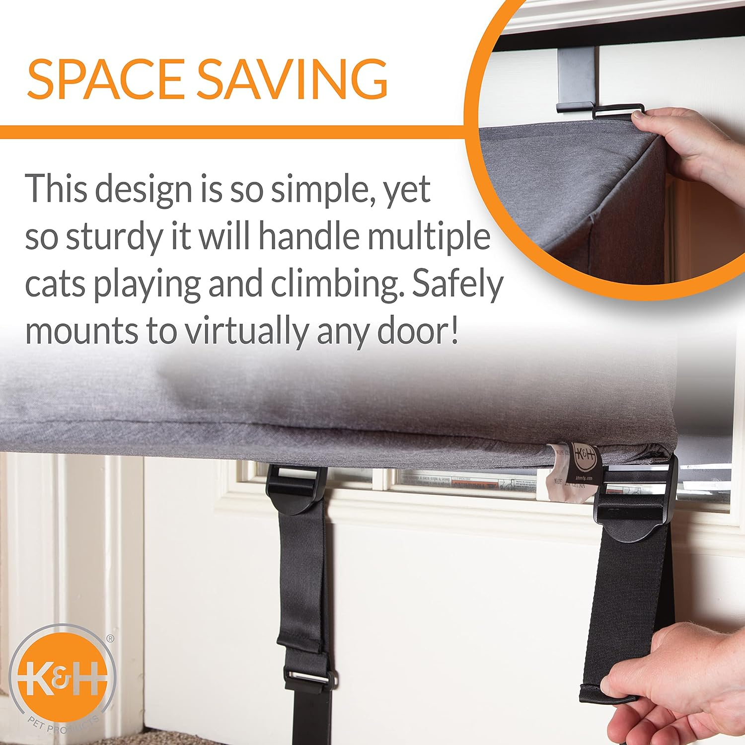 K&H Pet Products Hangin' Cat Condo Multi-Story Classy Gray 3 Story Condo