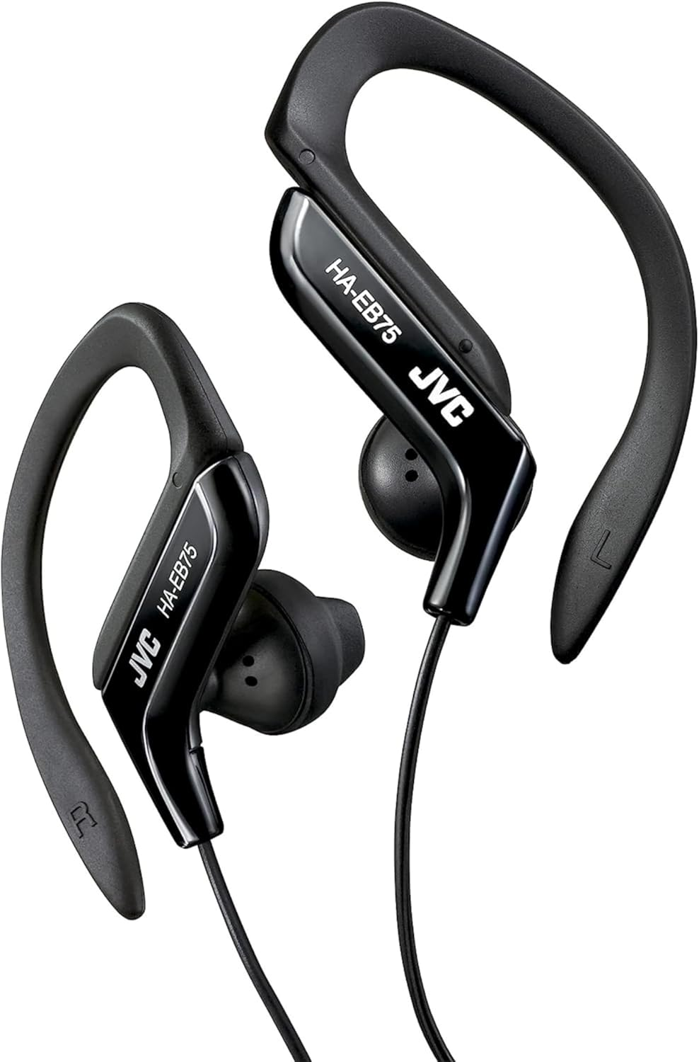 JVC HA-EB75-BN-U Ear Clip Sports Headphones - Splash Protection IPX2, Black