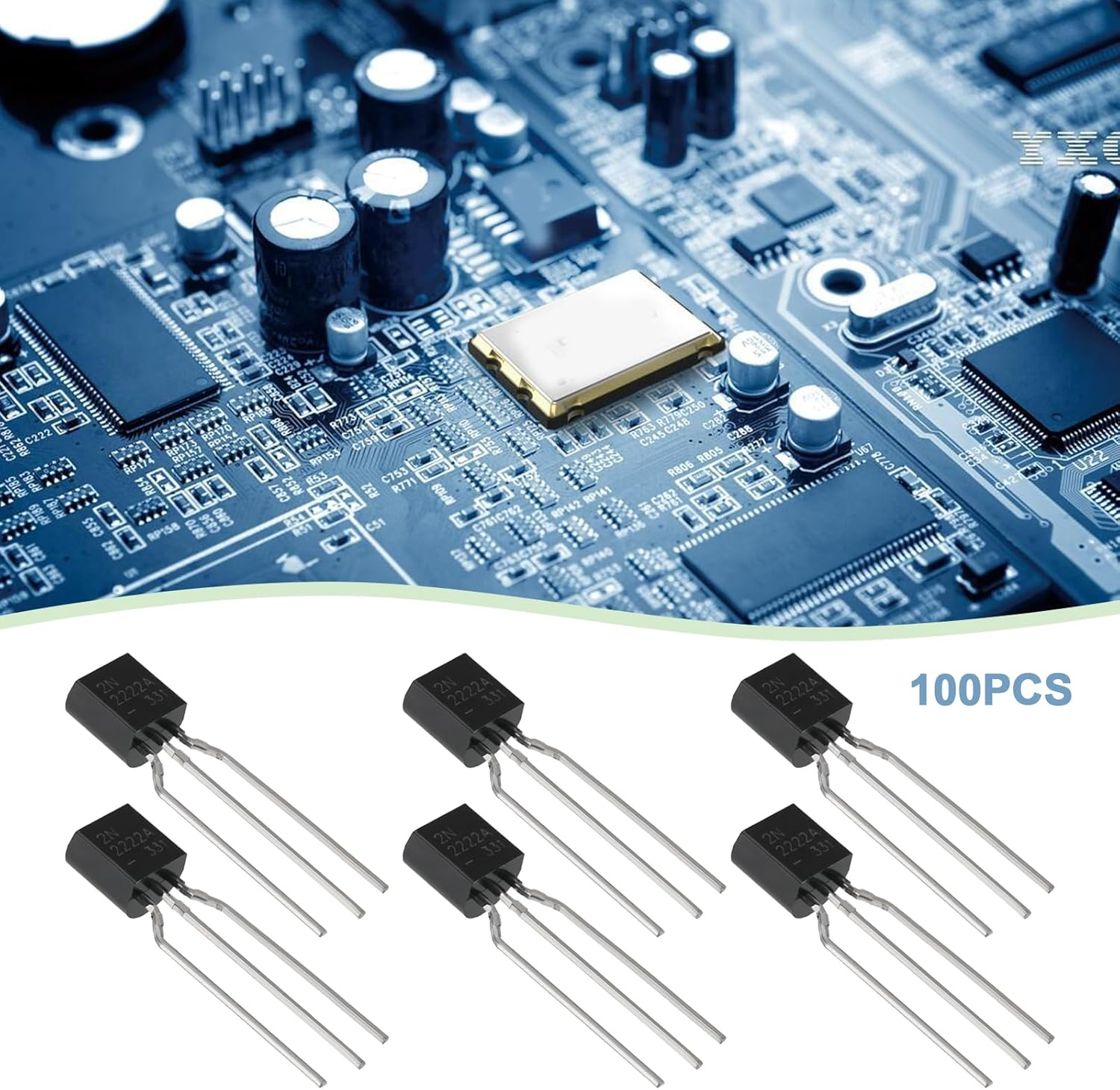 SING F LTD 100Pcs Plastic-Encapsulate Power Transistor NPN 2N2222A 2N2222 40V 0.6A 0.625W TO92 Compatible with Arduinos Compatible with R-Aspberry Pi Black image number 1