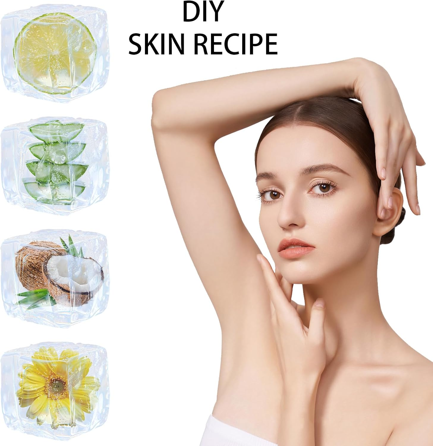 BTYMS Ice Roller for Face and Eye Paw-Shaped, Refillable Silicone Ice Cube Roller Massager for Anti-Wrinkle, Reduce Puffiness, Shrink Pores, Fine Lines, Improve Skin Elasticity - Green