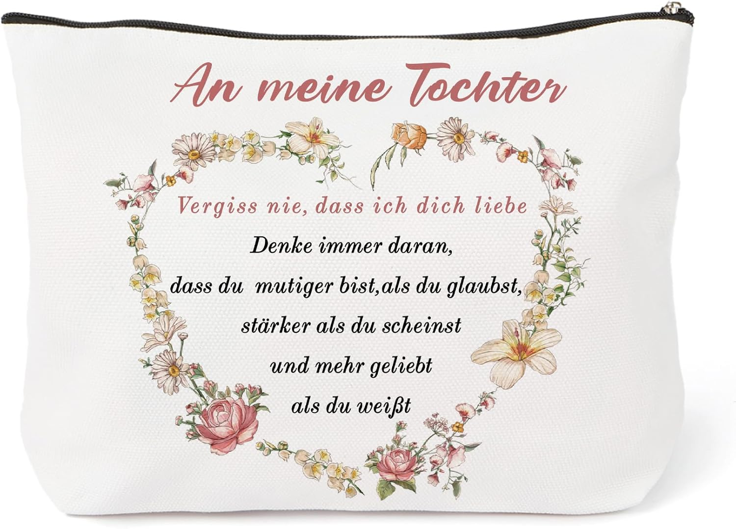 Touching Gift for My Daughter, Birthday Gift for Daughters, Christmas Gifts for My Daughters, Cosmetic Bag for Daughter, D'Alene To, Cosmeticcase-Tochter01 image number 5