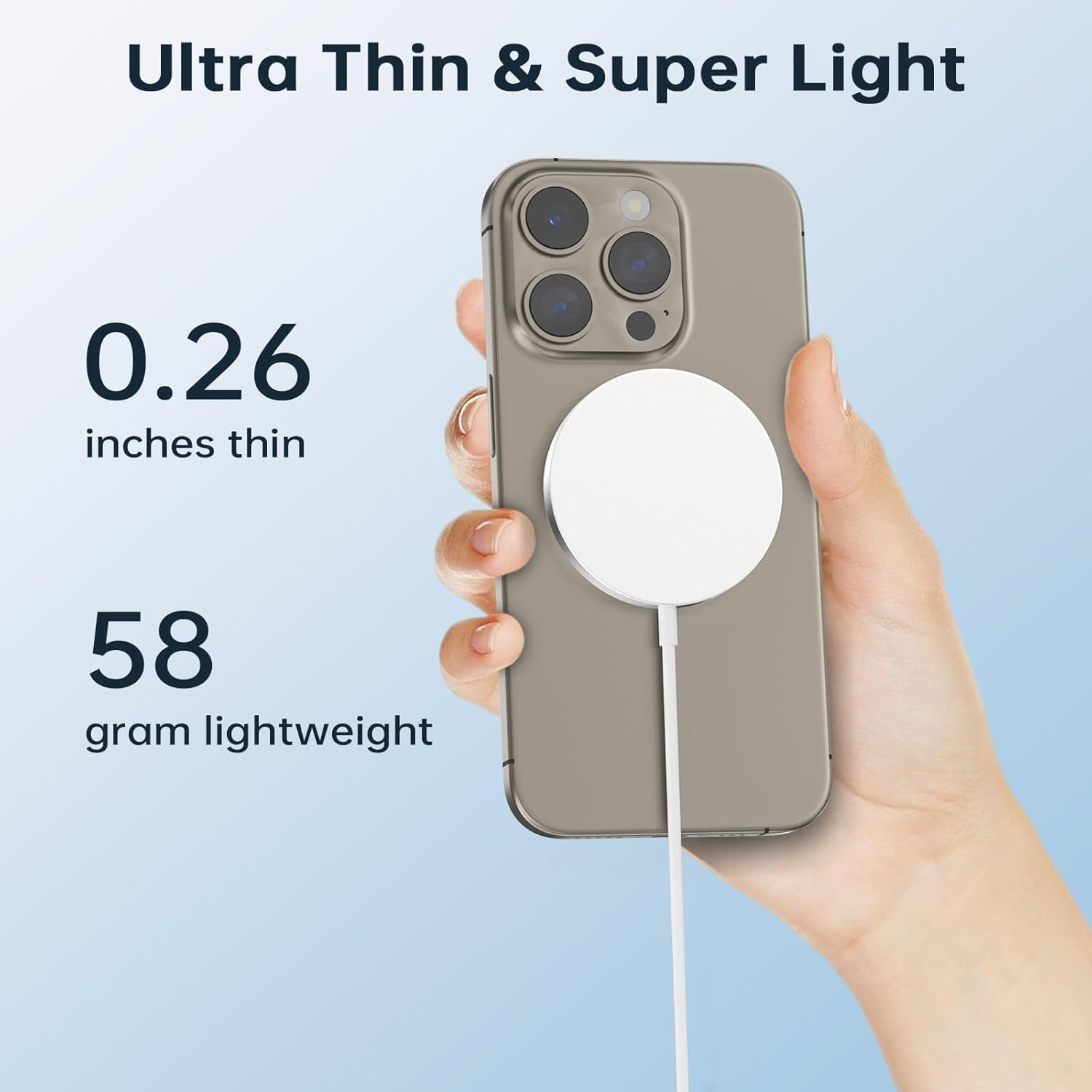 Wireless Charging Pad, HF 15W Fast Wireless Charger Station Compatible Phone 14 13 12 11 Pro Max, S23 Ultra S22 S21 FE S20 S10, 7A 7 Pro 6 5 4 3 XL (White-1 Pack) image number 2