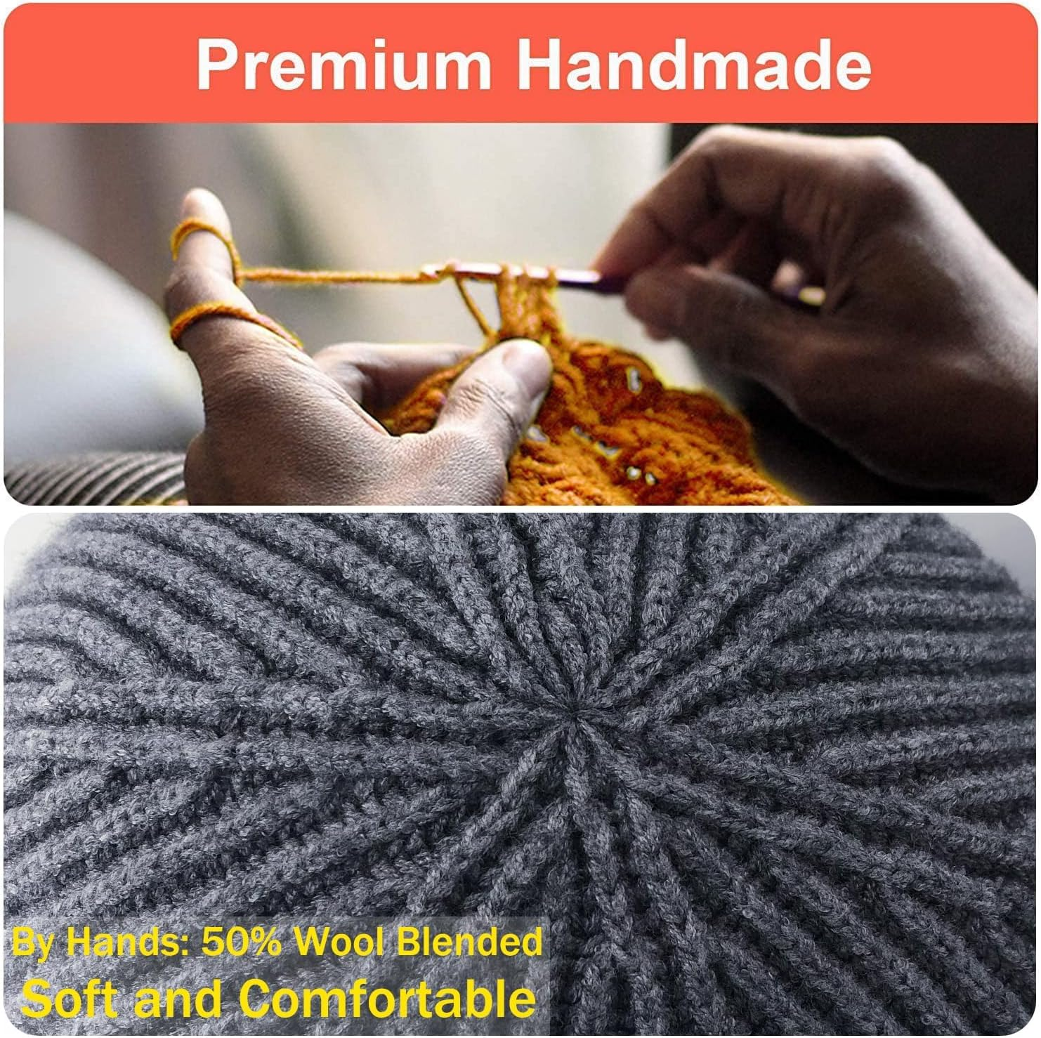 Swag Wool Short Fisherman Beanie for Men Women, Knit Cuff Trawler Beanie Watch Hat, Soft Spring Fall Skull Cap Unisex - Black image number 4