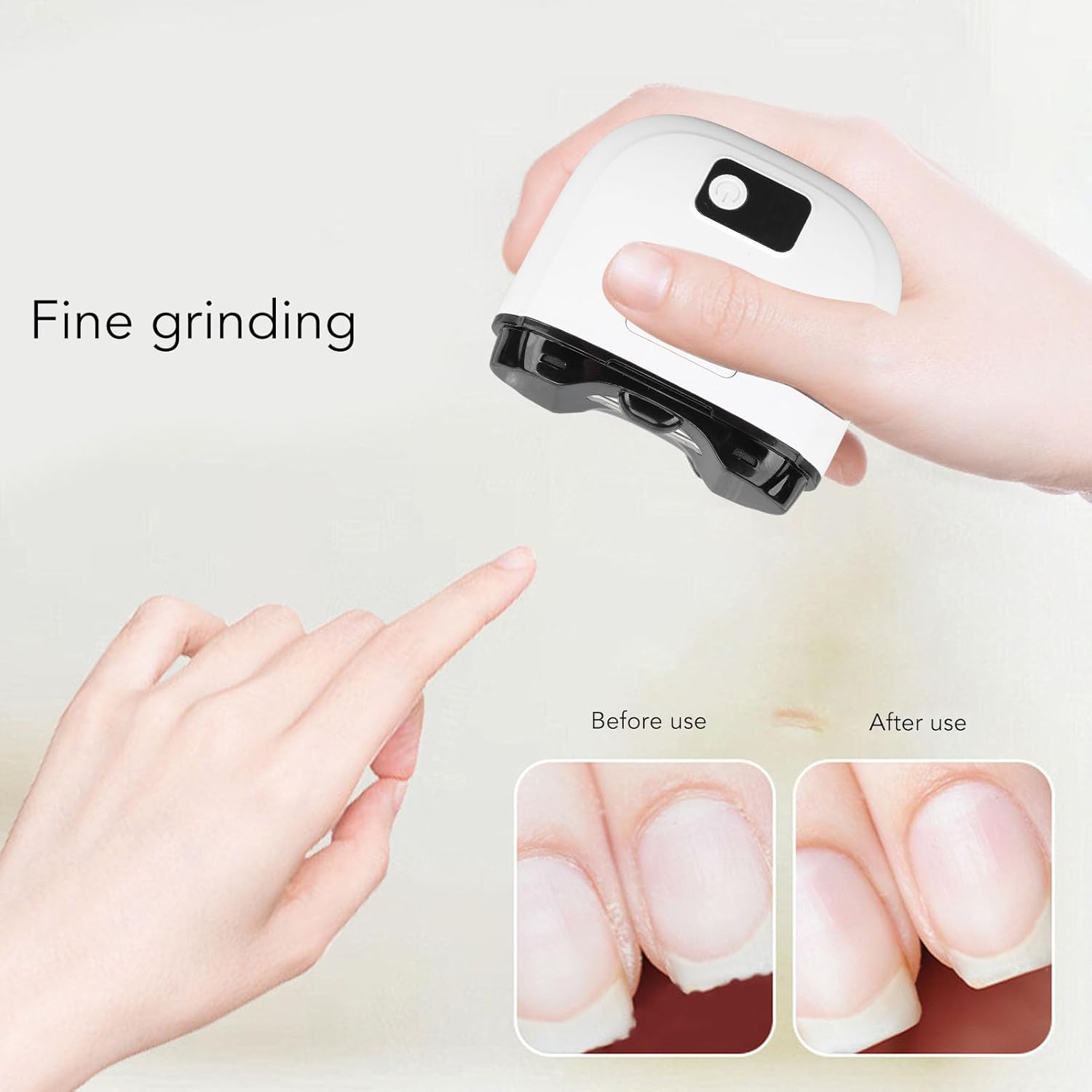 Electric Nail Clippers for Adults, Rechargeable Nail Trimmers for Seniors, 3 Speeds Fingernail Grinder with Low Noise for Adults Seniors Children image number 1
