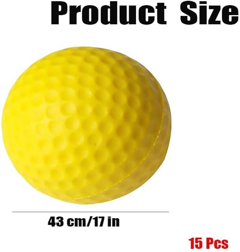 15Pcs Practice Golf Balls,Practice Foam Golf Balls, Foam Sponge Soft Elastic Golf Balls, Indoor Outdoor Golf Training Aid Balls,Foam PU Golf Practice Balls for Indoor or Outdoor Backyard Training image number 6