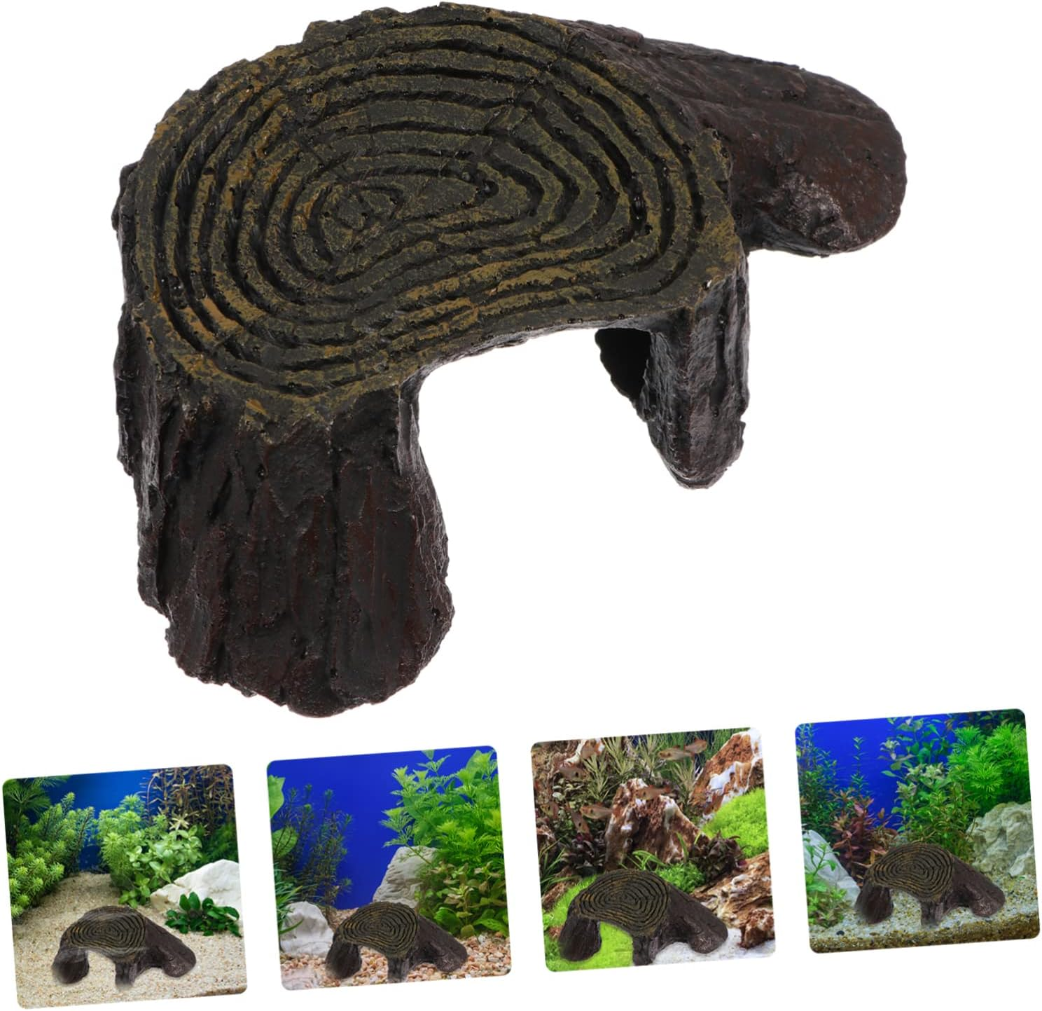 PERSELOSO Reptile Basking Platform Resin Floating Terrace for Tortoise in Aquarium Fish Tank Decor image number 2